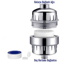 Bluefox Silver Duş Filtresi ve Arıtmalı Duş Başlığı