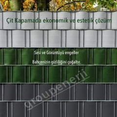 PANKOR Panel Çit YEŞİL PVC Koruma Bantları 14 cm x 50 metre