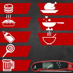 Bluefox Pişirme Termometresi, Dijital Anında Okunan Yemek Termometresi, Et Termometresi, Katlanabilir Problu Mutfak Termometresi, Arkadan Aydınlatmalı LCD Ekran, Barbekü için Otomatik Açma / Kapama, Izgara, Kızartma (Kırmızı)