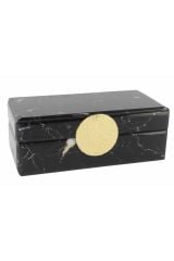 SİYAH GOLD CAM TAKI KUTUSU 21*11*8CM
