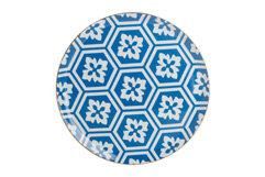 Porland Morocco Desen2 Mavi Düz Tabak 28cm
