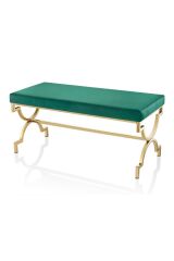 Hannah Green Gold Metal Rectangular Sofa 99 X46 Cm ( 1 )