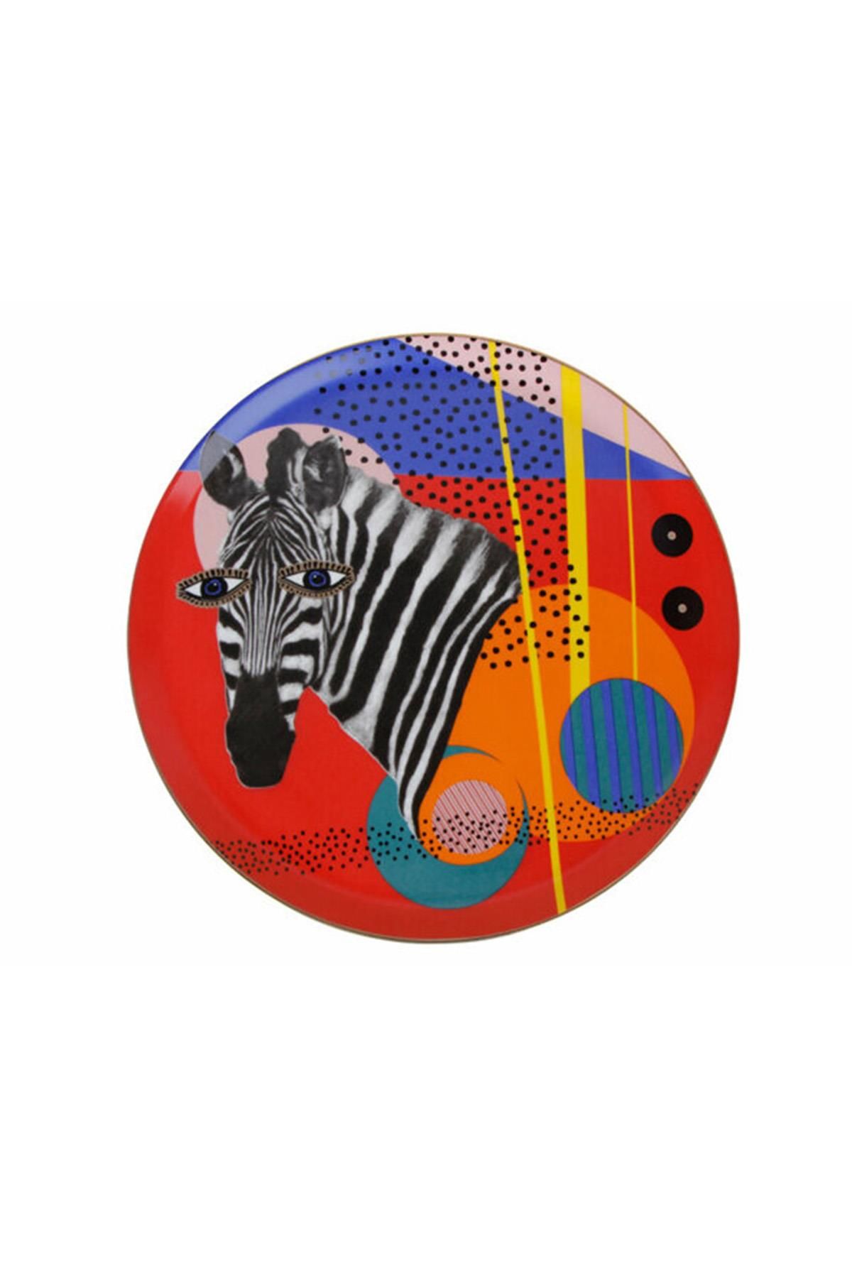Alm Wıld Lıfe Zebra Düz Tabak 28 cm
