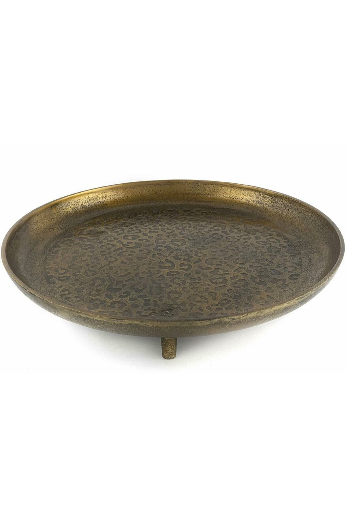 ANTIQUE GOLD FOOT TRAY 41*9CM