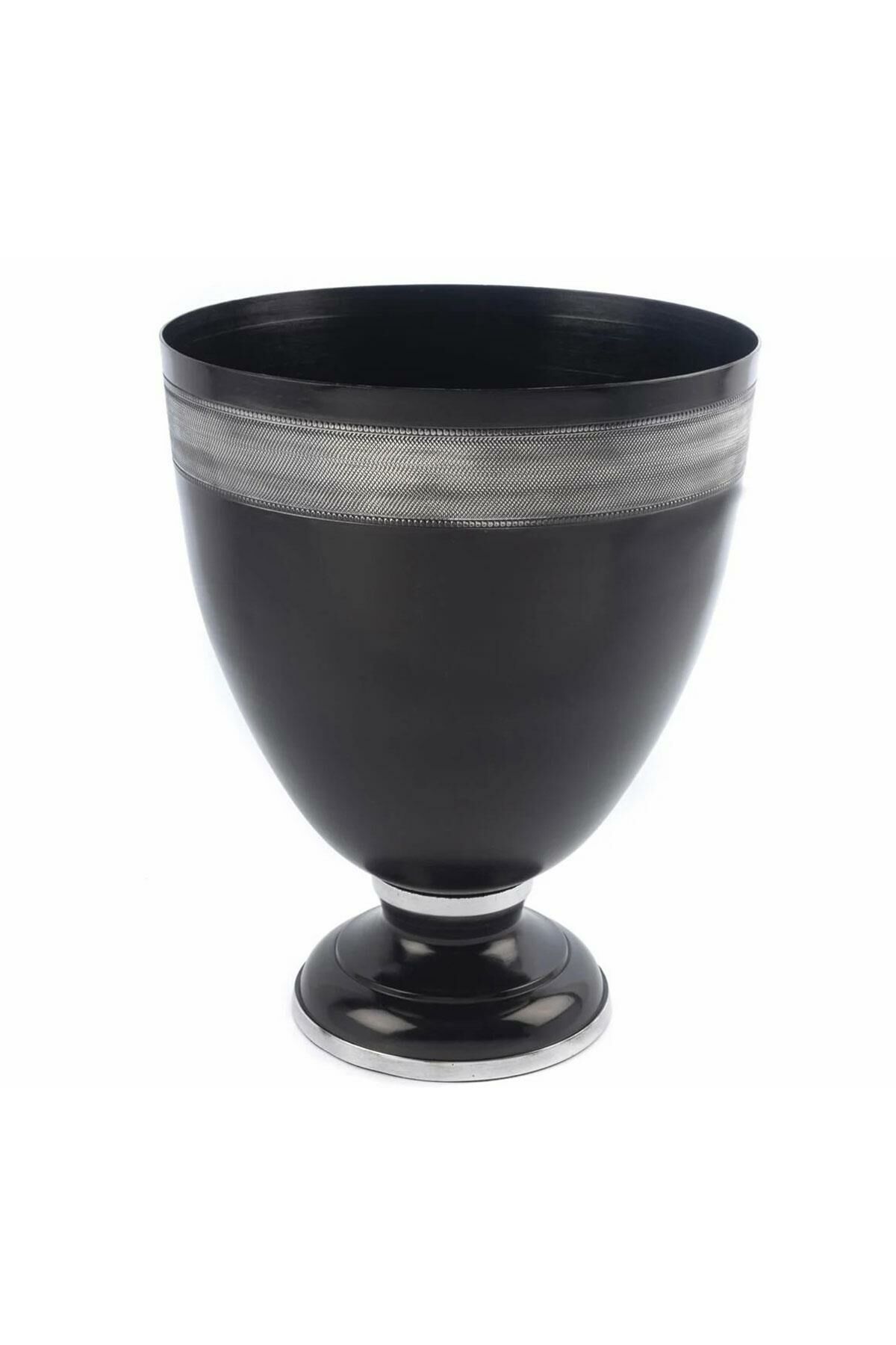SİYAH GÜMÜŞ VAZO 30*39CM