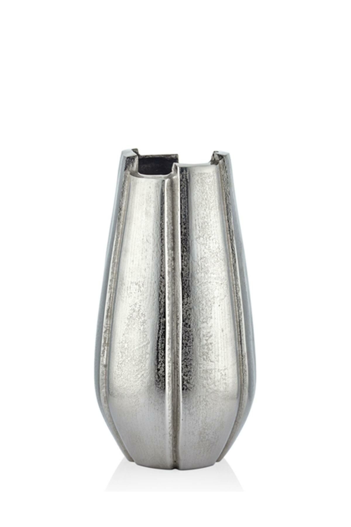 STAIRS SILVER SMALL VASE 22*22*40CM
