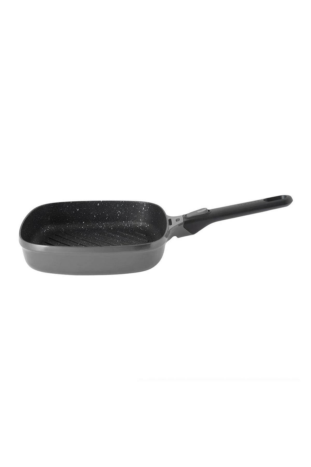 BERGHOFF GEM ÇIKARILABİLİR SAPLI STAY COOL IZGARA KARE TAVA GRİ 24 CM