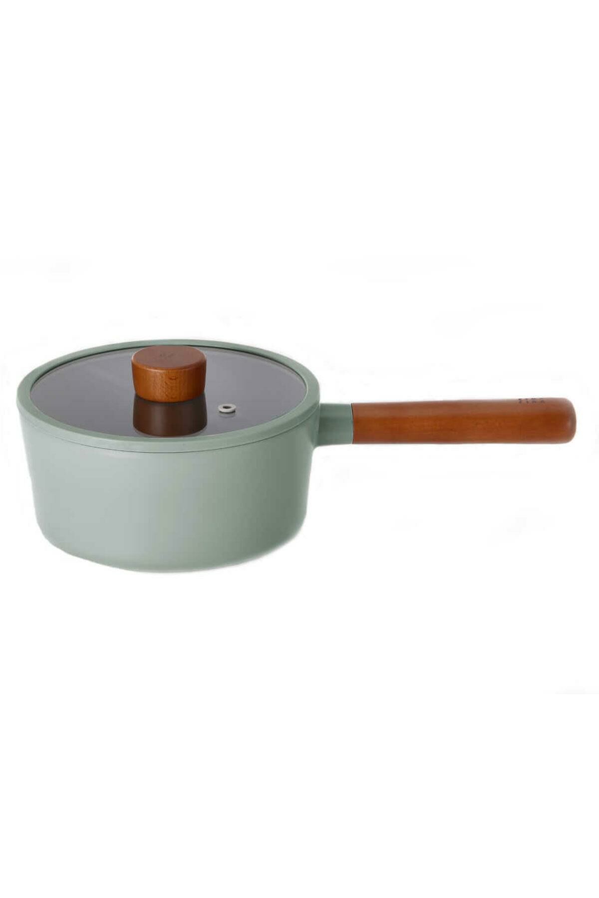 NEOFLAM FİKA CAM KAPAKLI ALÜMİNYUM DÖKÜM SOS TENCERESİ 18 CM GRİ