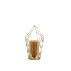 Gold Çubuklu Kç.Mumluk 32 Cm