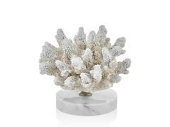 MARBLE BASE CORAL ICE BLUE 14.2*13*13 CM