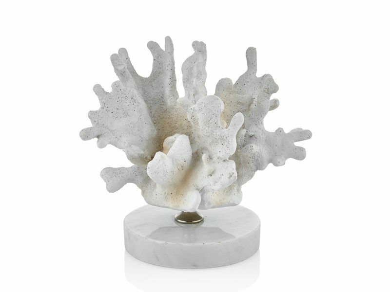 MARBLE BASE CORAL ICE BLUE 16*10.5*14.8CM