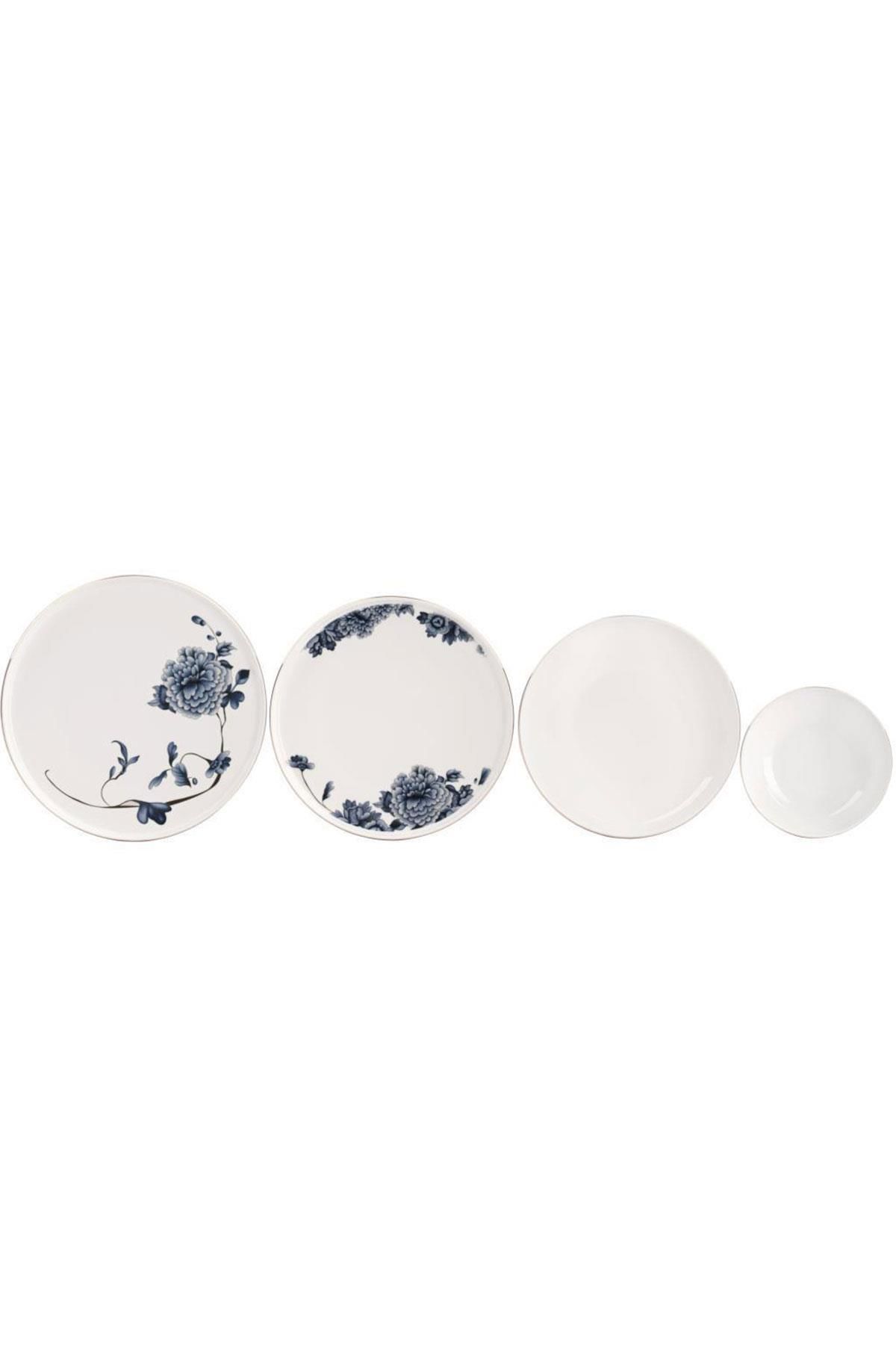 Blue Blanch Bone China 24 Parça Yemek Takımı