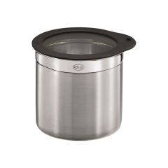 Paslanmaz Çelik, Cam/silikon Kapaklı Saklama Kabı - Çap 12 Cm. / 1,40 Lt.