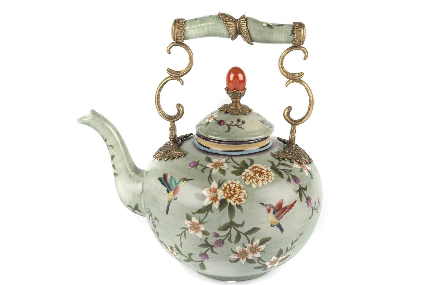 YEŞİL POR DEKOR ÇAYDANLIK 26*28CM