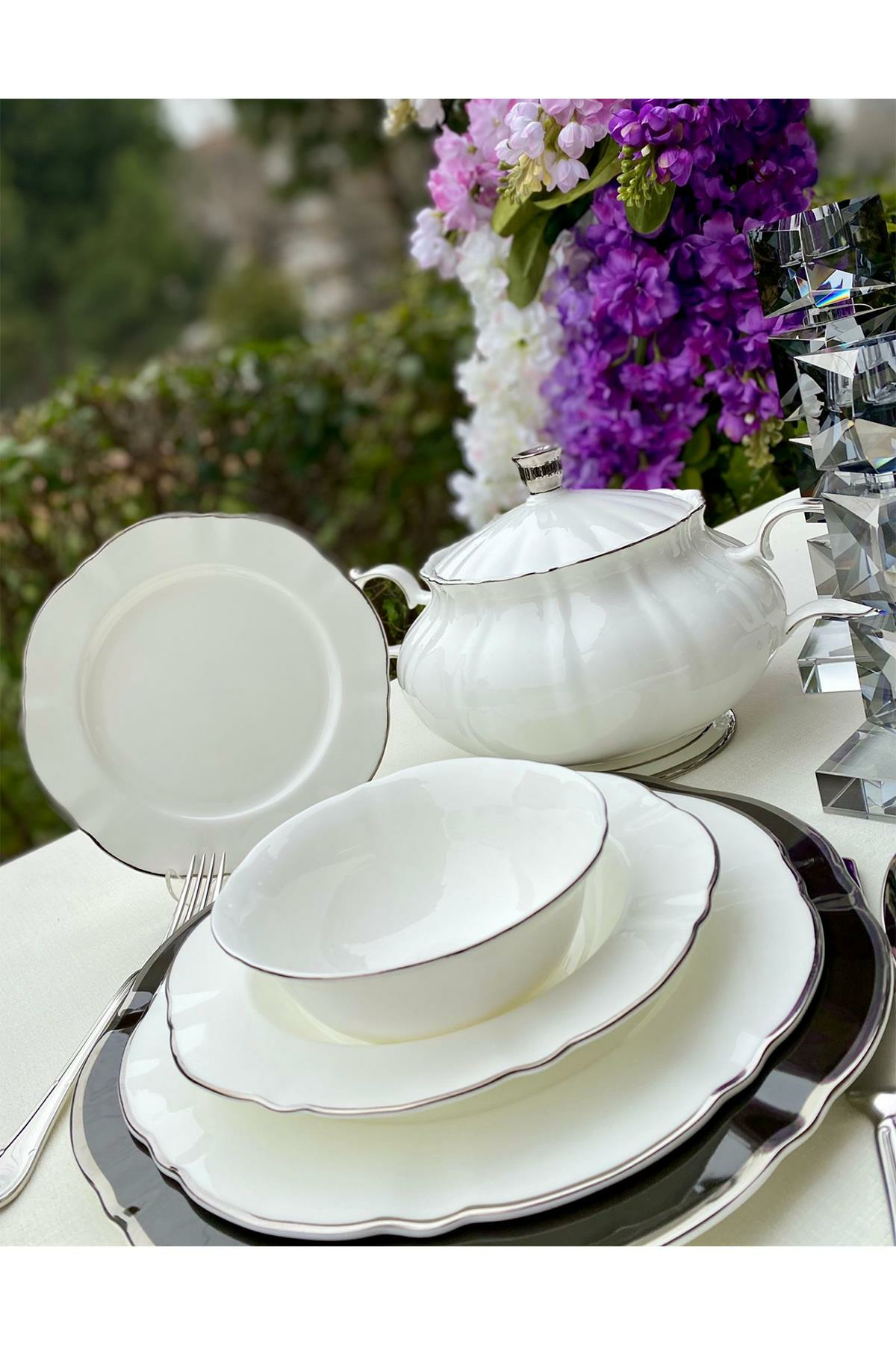 ZARA PLATIN 70 PIECES ROUND DINNER SET