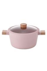 BLOSSOM ALUMINUM CASTING DEEP POT WITH GLASS LID 24 CM