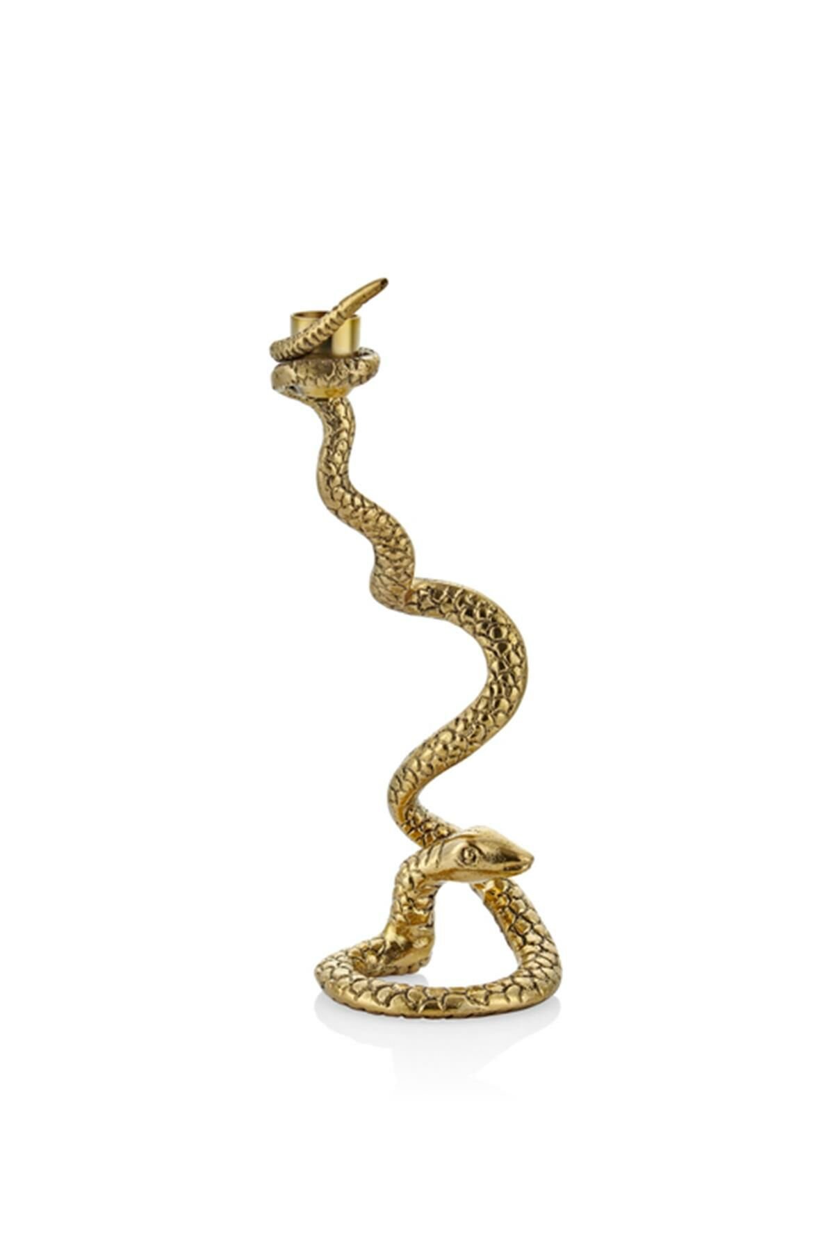 SNAKE GOLD CANDLE HOLDER 9*25.5CM