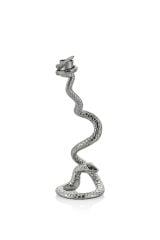 SNAKE SILVER CANDLE HOLDER 9*25.5CM