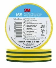 3M Temflex Vinil Elektrik Bandı 165 (SARI-YEŞİL)