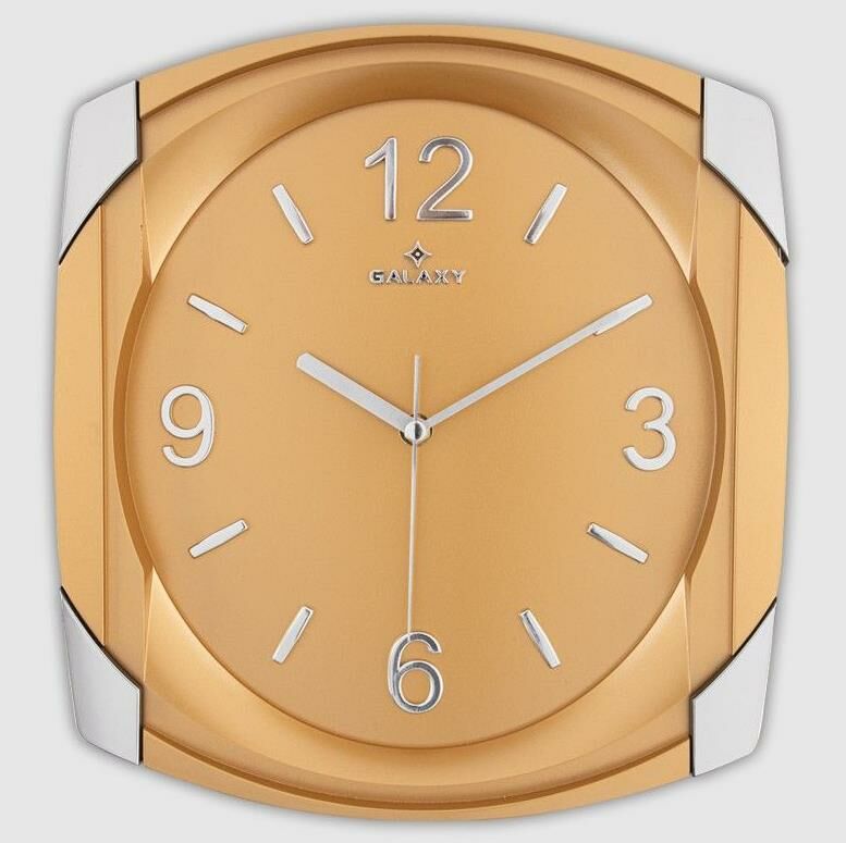 GALAXY GOLD KASA GRİ KÖŞE DUVAR SAATİ 108-AG