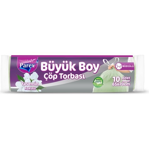 PAREX BÜZGÜLÜ ÇÖP TORBASI BÜYÜK YASEMİN 10 AD(65X70)