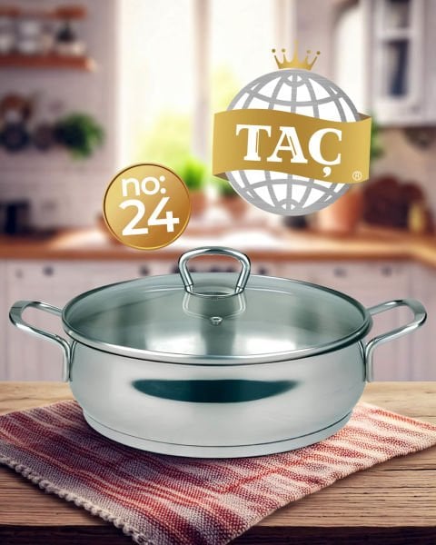 TAÇ BENGÜ BASIK ÇELİK TENCERE NO:24