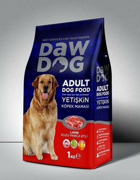 DAWDOG YETİŞKİN KÖPEK MAMASI KUZU ETLİ PİRİNÇLİ 1 KG