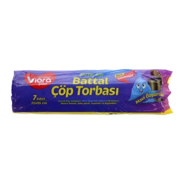 VİORA STANDART BATTAL BOY MAVİ ÇÖP POŞETİ 7 AD. VRP-137