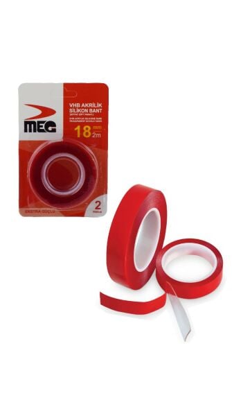 MEG VHB AKRİLİK SİLİKONİZE MONTAJ BANDI 18MM*2M