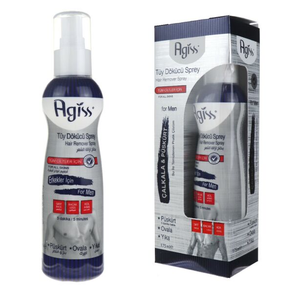 AGİSS TÜY DÖKÜCÜ KREM SPREY MEN 175 ML TÜM CİLTLER