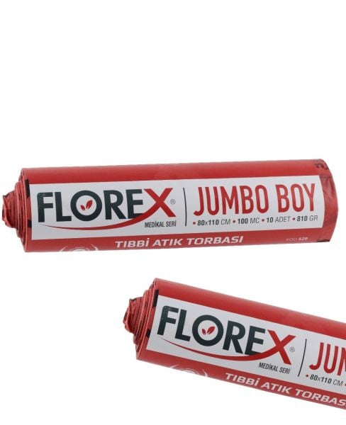 FLOREX JUMBO BOY TIBBİ ATIK POŞET KOD:529 (80x110 813 gr)