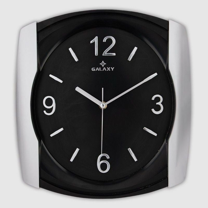 GALAXY DUVAR SAATİ SİYAH-GRİ 107-KG
