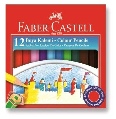 FABER CASTELL REDLİNE YARIM BOY KURU BOYA KALEMİ 12Lİ