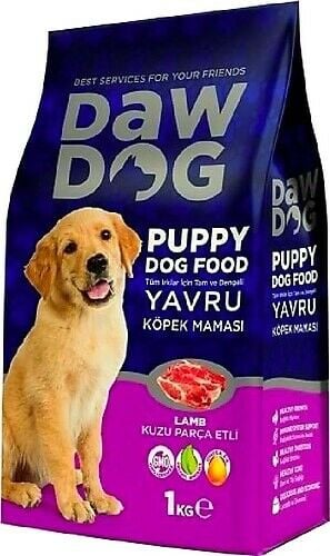 DAWDOG YAVRU KÖPEK MAMASI KUZU ETLİ PİRİNÇLİ 1 KG