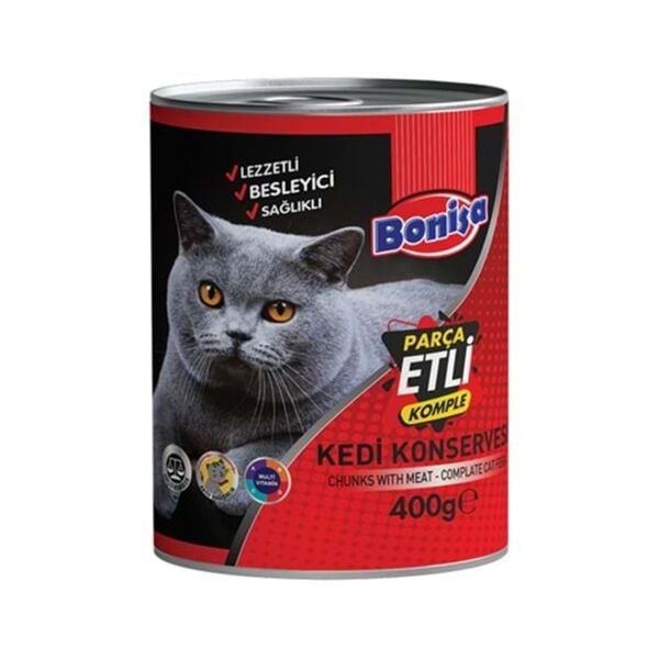 BONİSA PARÇA ETLİ KEDİ KONSERVE 400 GR
