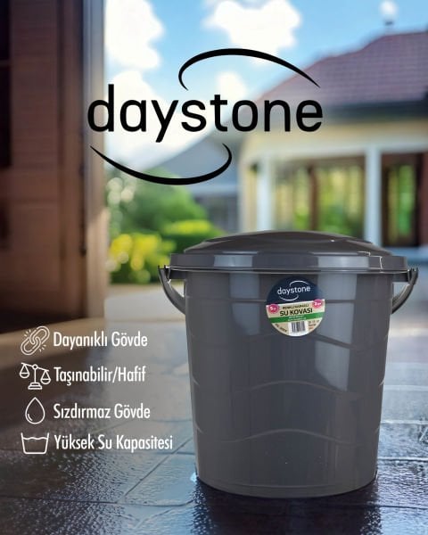 DAYSTONE KAPAKLI SU KOVASI RENKLİ 5 LT NO:2 DS-3054
