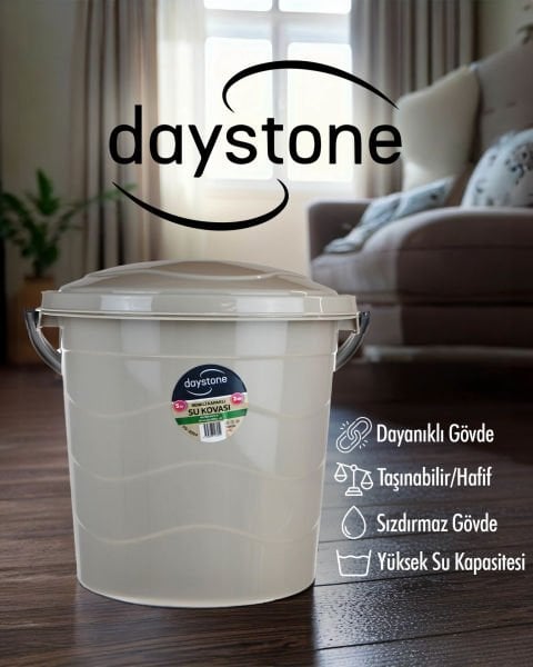 DAYSTONE KAPAKLI SU KOVASI RENKLİ 5 LT NO:2 DS-3054