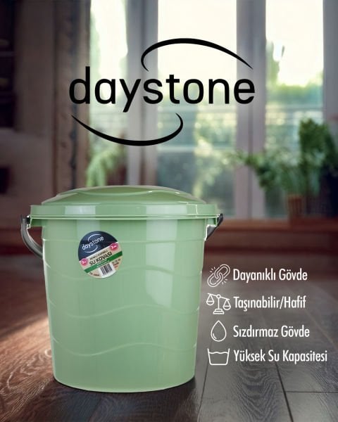 DAYSTONE KAPAKLI SU KOVASI RENKLİ 5 LT NO:2 DS-3054