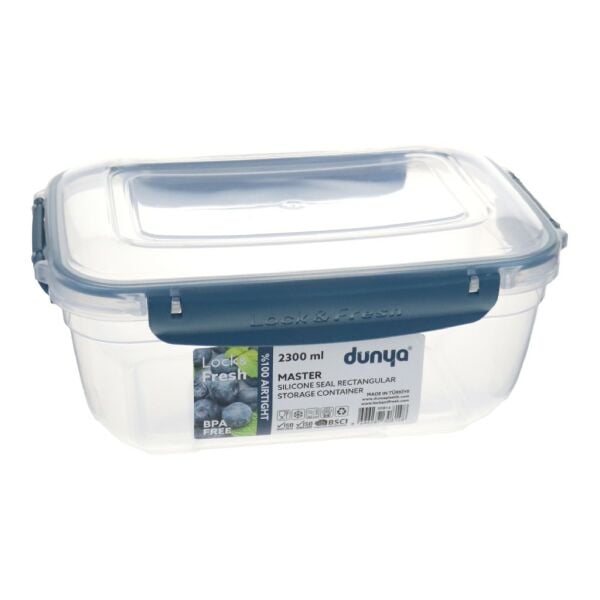 DÜNYA PLS MASTER DİKDÖRTGEN SAKLAMA KABI 2300ML 30814