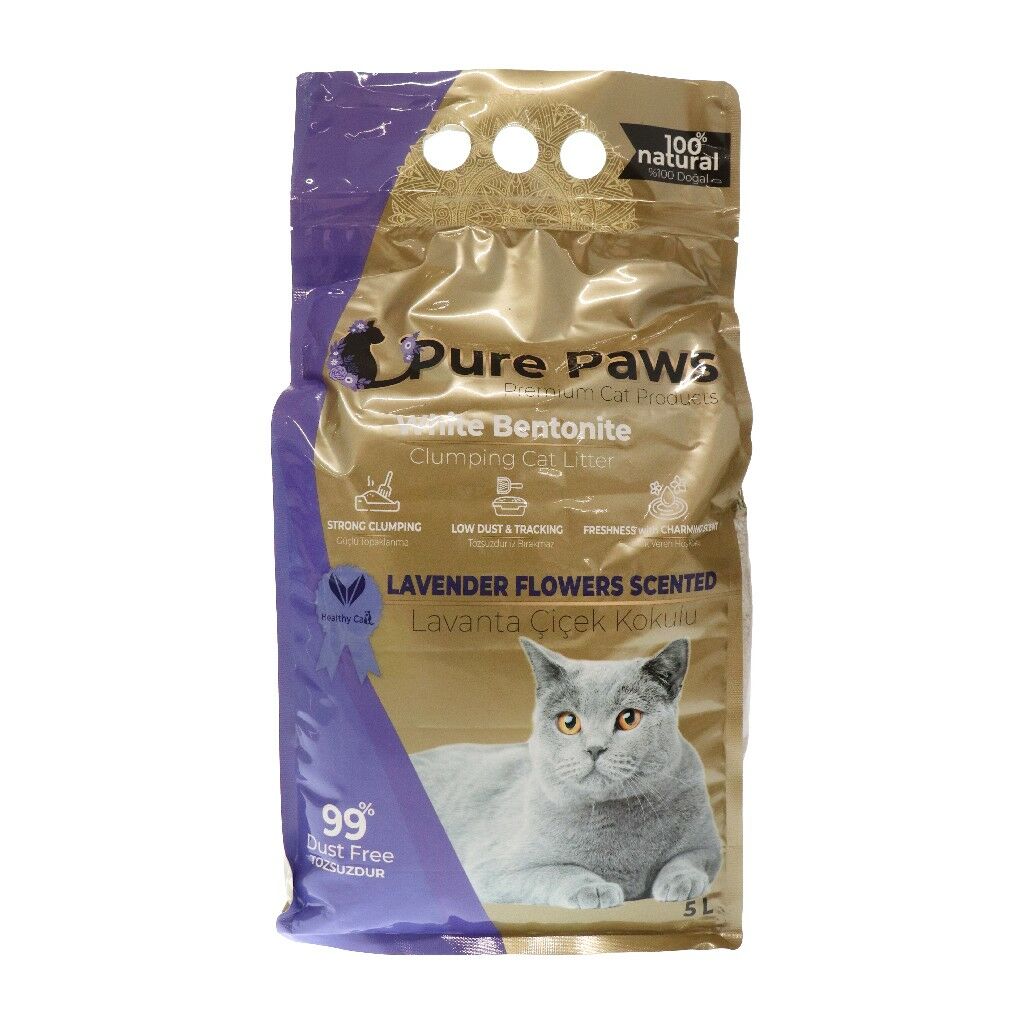 PURE PAWS LAVANTA KOKULU KEDİ KUMU 5 LT
