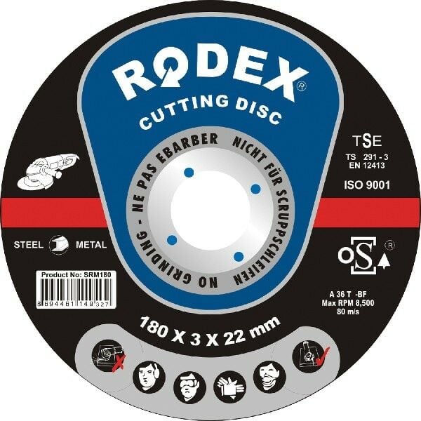 RODEX METAL KESME TAŞI 180*3,0*22MM SRM180