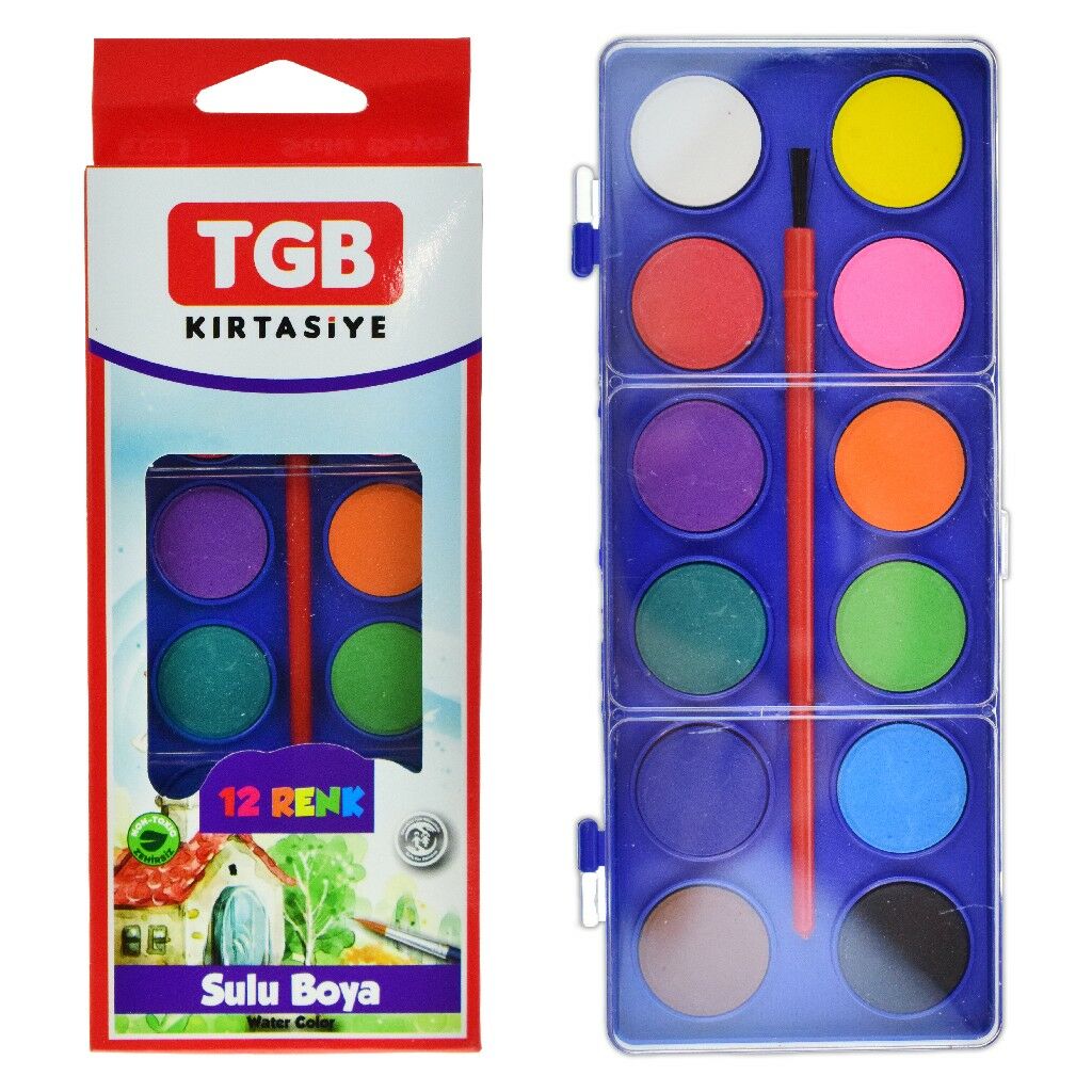 TGB 12 RENK KÜÇÜK BOY SULU BOYA TGB-1034 A