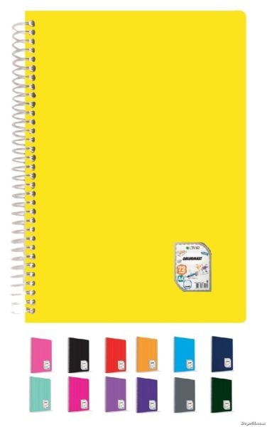 ÇINAR COLORMAXİ PP SPİRALLİ DEFTER 72/1 ÇİZGİLİ A4 73001