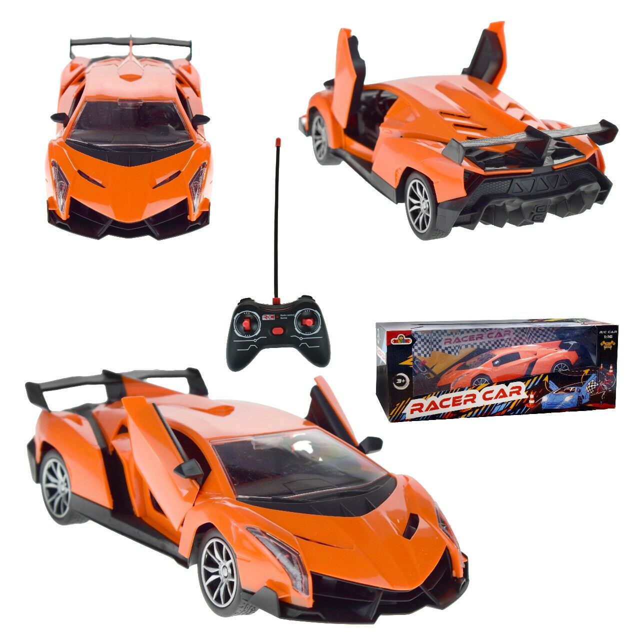 GLT UZAKTAN KUMANDALI ŞARJLFULL FONKS.LAMBO 1:16 TURUNCU ARABA 182-B