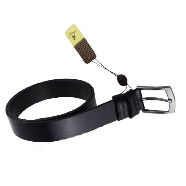 4 CM DERİ VE JETAL SİYAH KEMER 01 D038