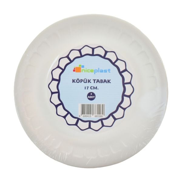 NİCEPLAST KÖPÜK TABAK 17CM *5Lİ