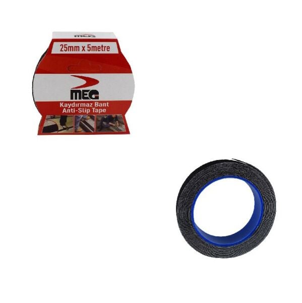 MEG SİYAH KAYDIRMAZ BANT 25MM*5MT