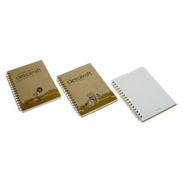 K.COLOR SPİRALLİ A6 80 YP ÇİZGİLİ DEKOKRAFT BLOKNOT 144201-99