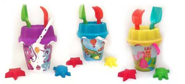 BEST TOYS  BÜYÜK BASKILI KUM KOVA SETİ 6531