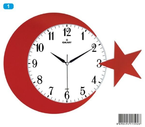 GALAXY AYYILDIZ DUVAR SAATİ 134-1